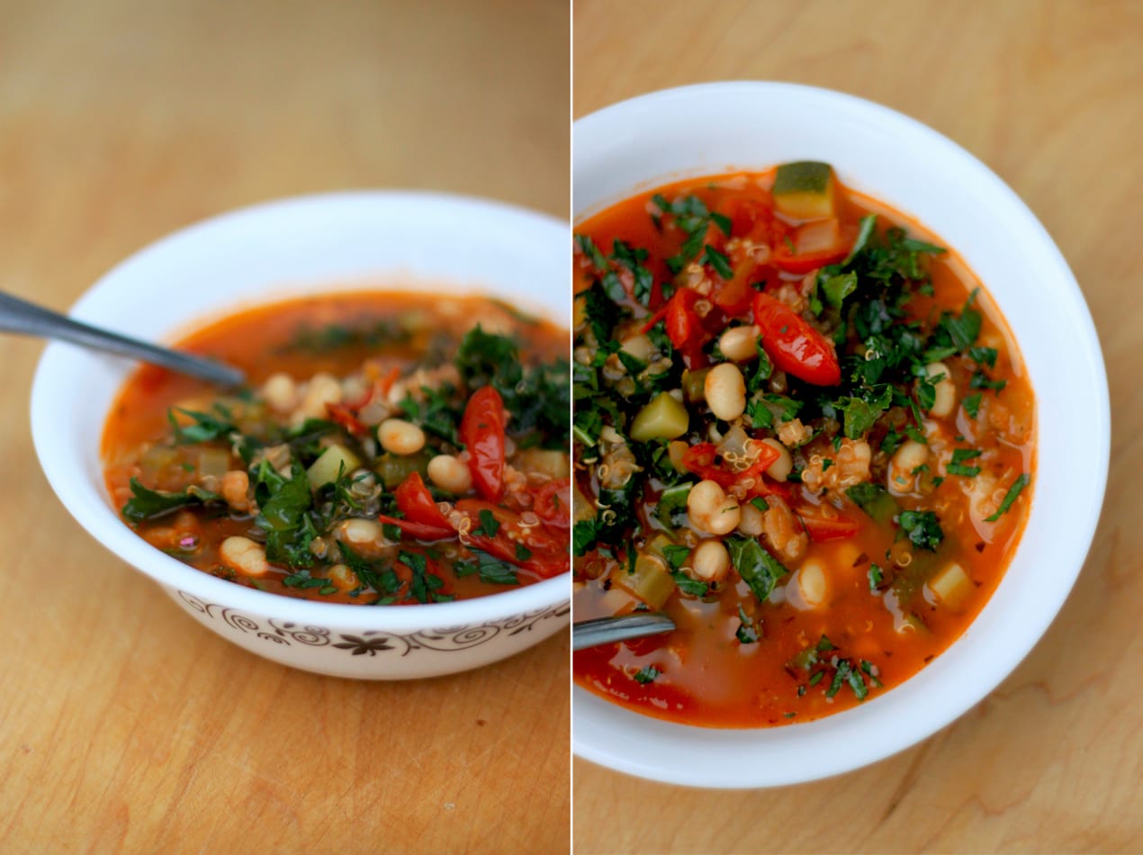 Quinoa, Kale & White Bean Soup (vegan) The First Mess