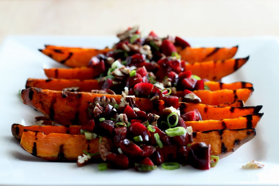 Grilled Sweet Potatoes with Cherry Salsa | The First Mess