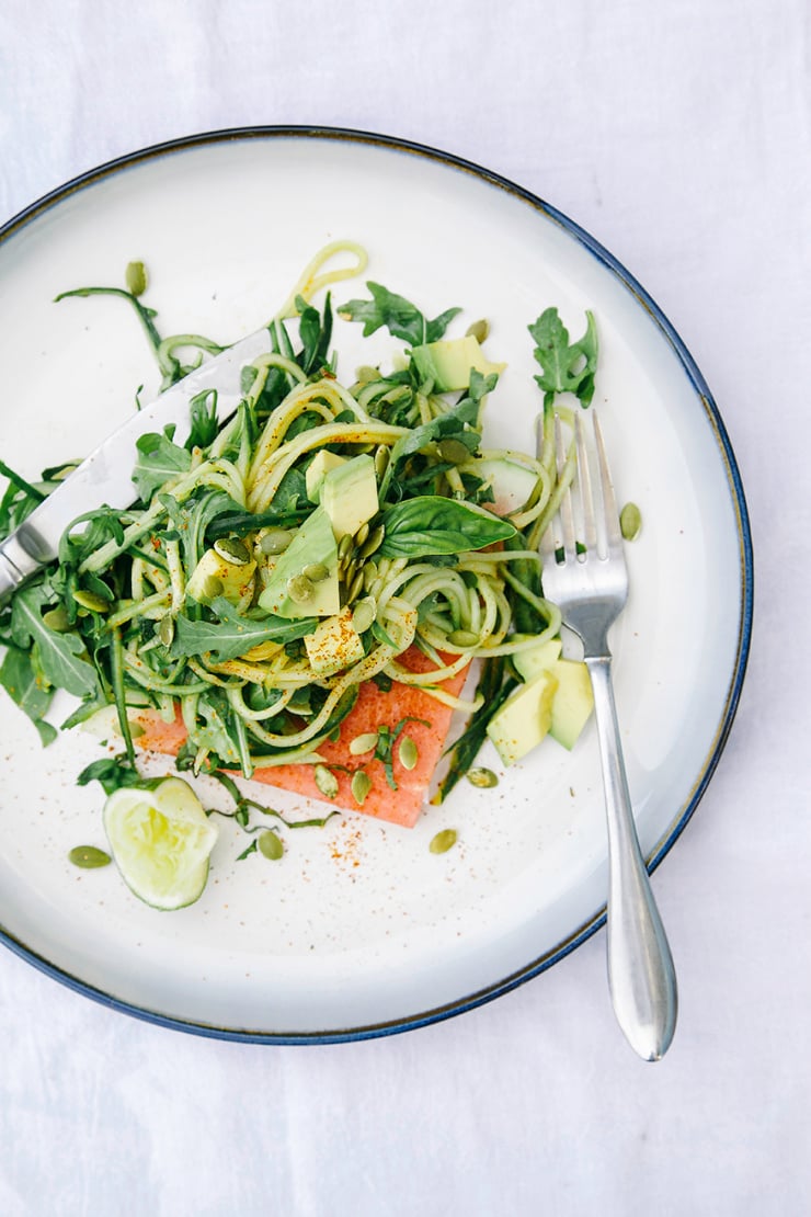 Chili Lime Cucumber Noodles with Watermelon