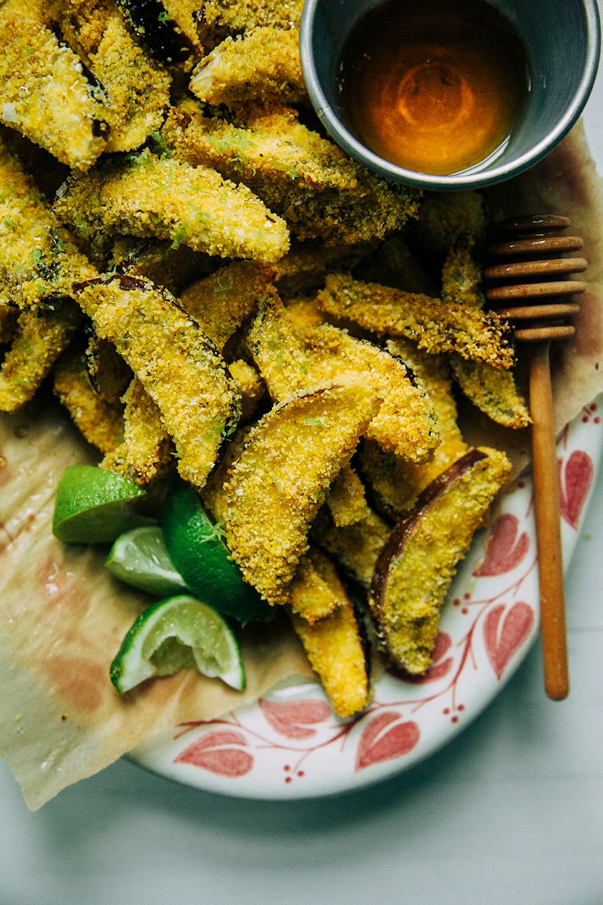 Crispy Eggplant Polenta Bites with Lime | The First Mess