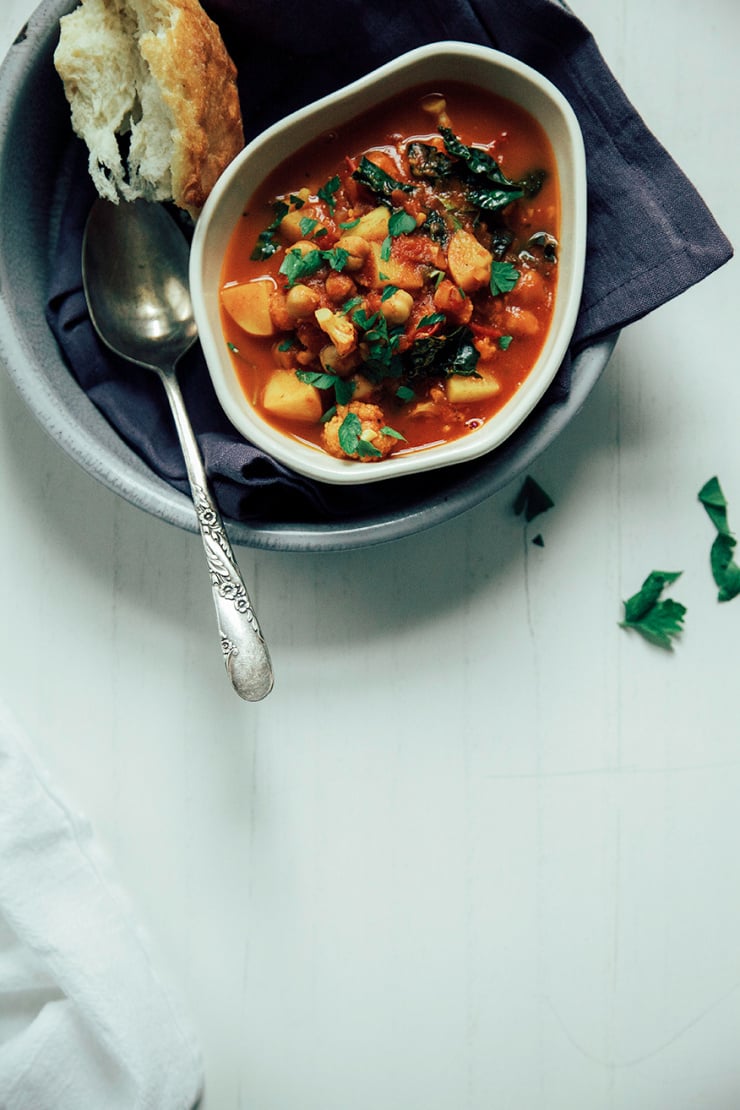 Spiced Cauliflower, Kale and Chickpea Stew | The First Mess