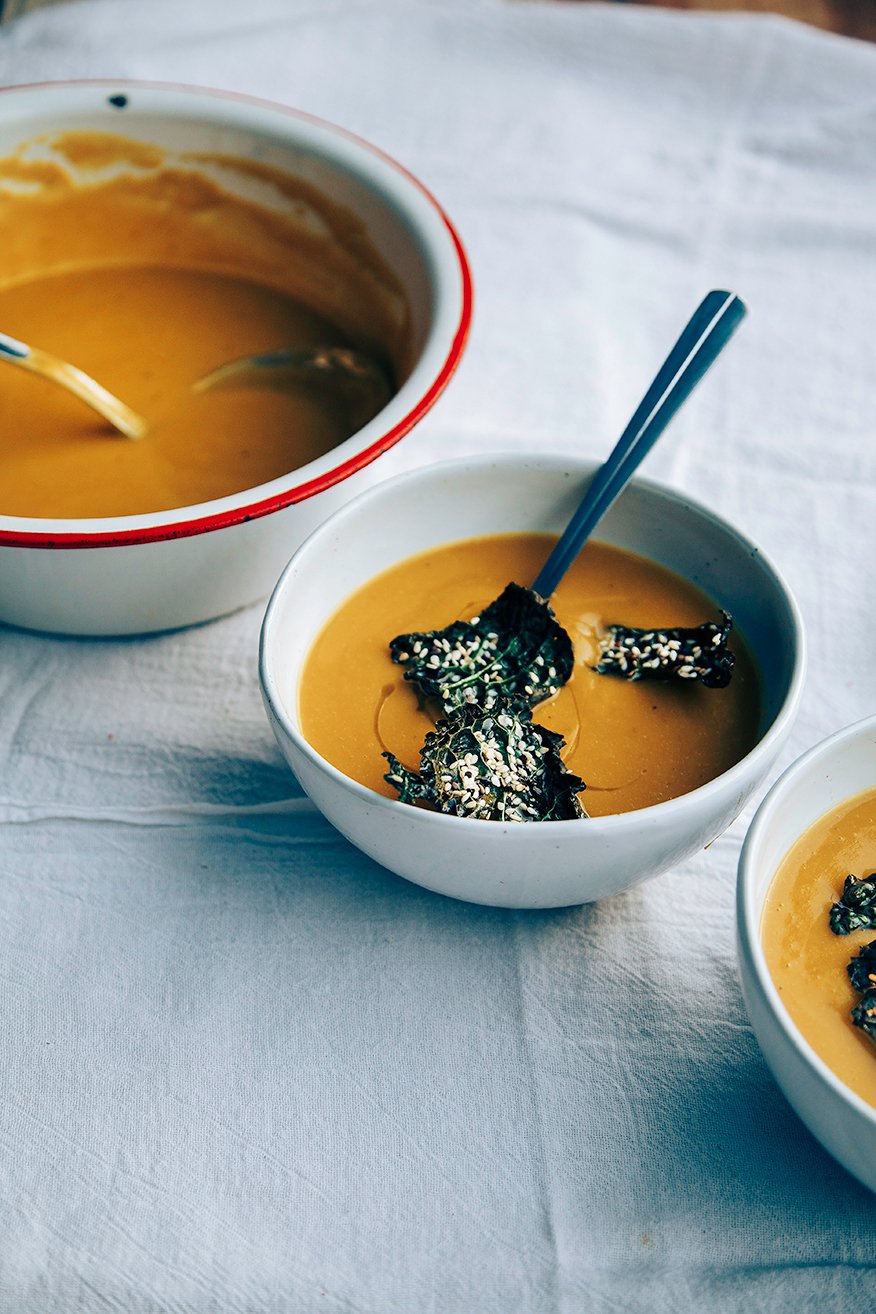 Red Curry Kuri Squash Soup Recipe - Love and Lemons