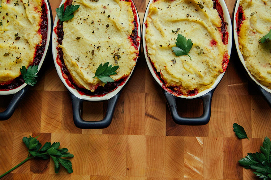 Celeriac vegan shepherd's pie - Lazy Cat Kitchen