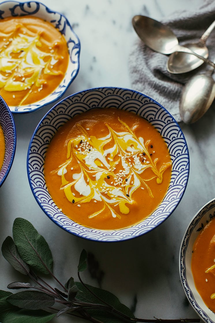 Cashew Carrot Ginger Soup (Vegan, Gluten-Free) - The Littlest Crumb