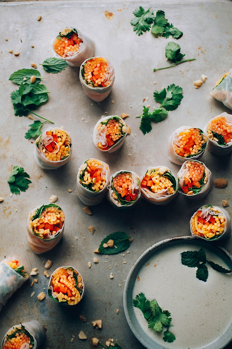 so fresh: papaya salad rolls via thefirstmess.com