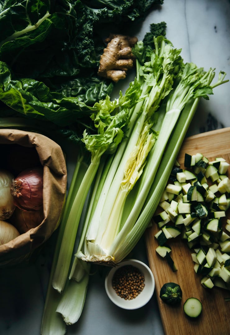 Coconut Green Soup with Celery, Kale & Ginger | The First Mess