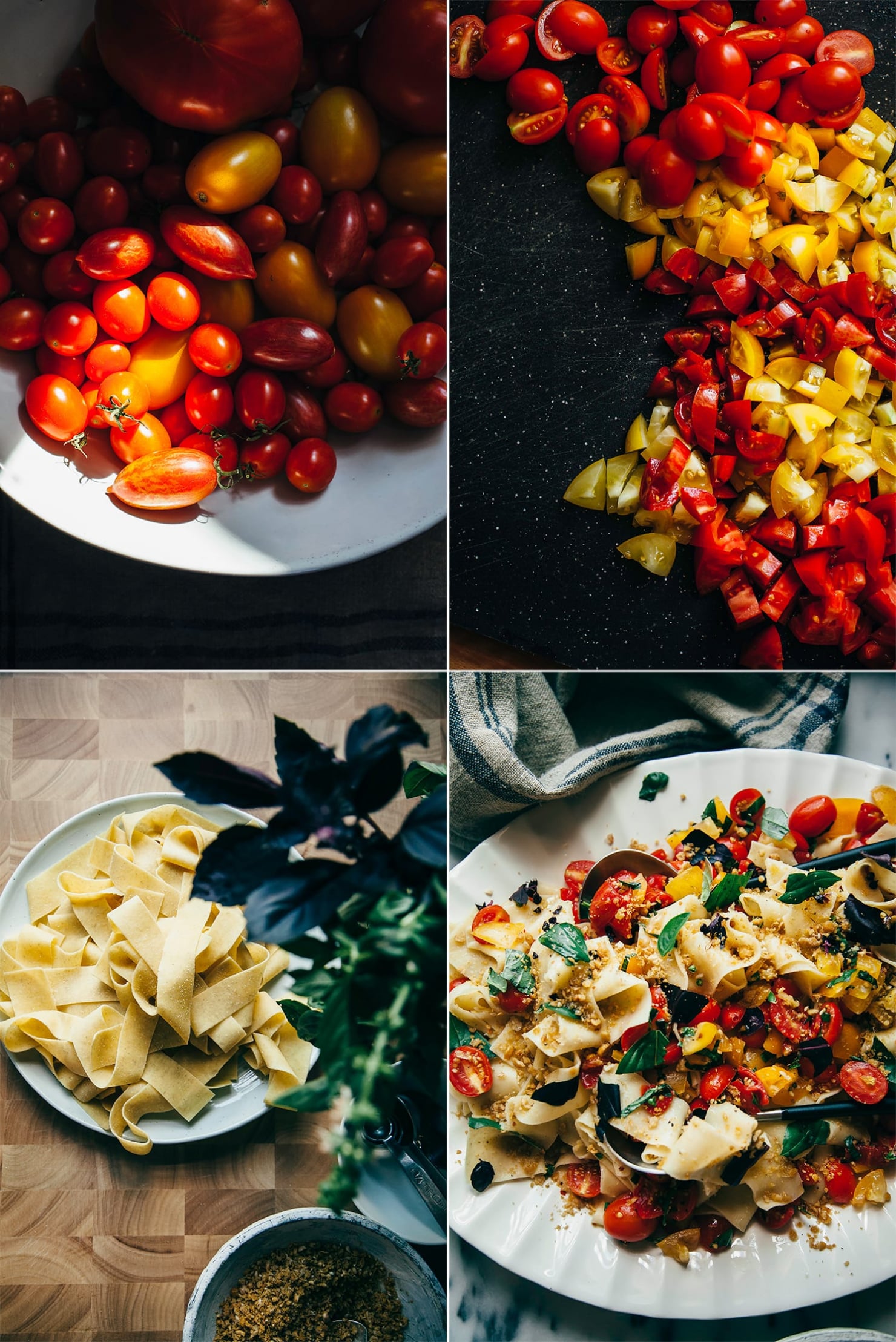 Rustic Vegan Pasta with Chickpeas Heirloom Tomatoes | The First Mess