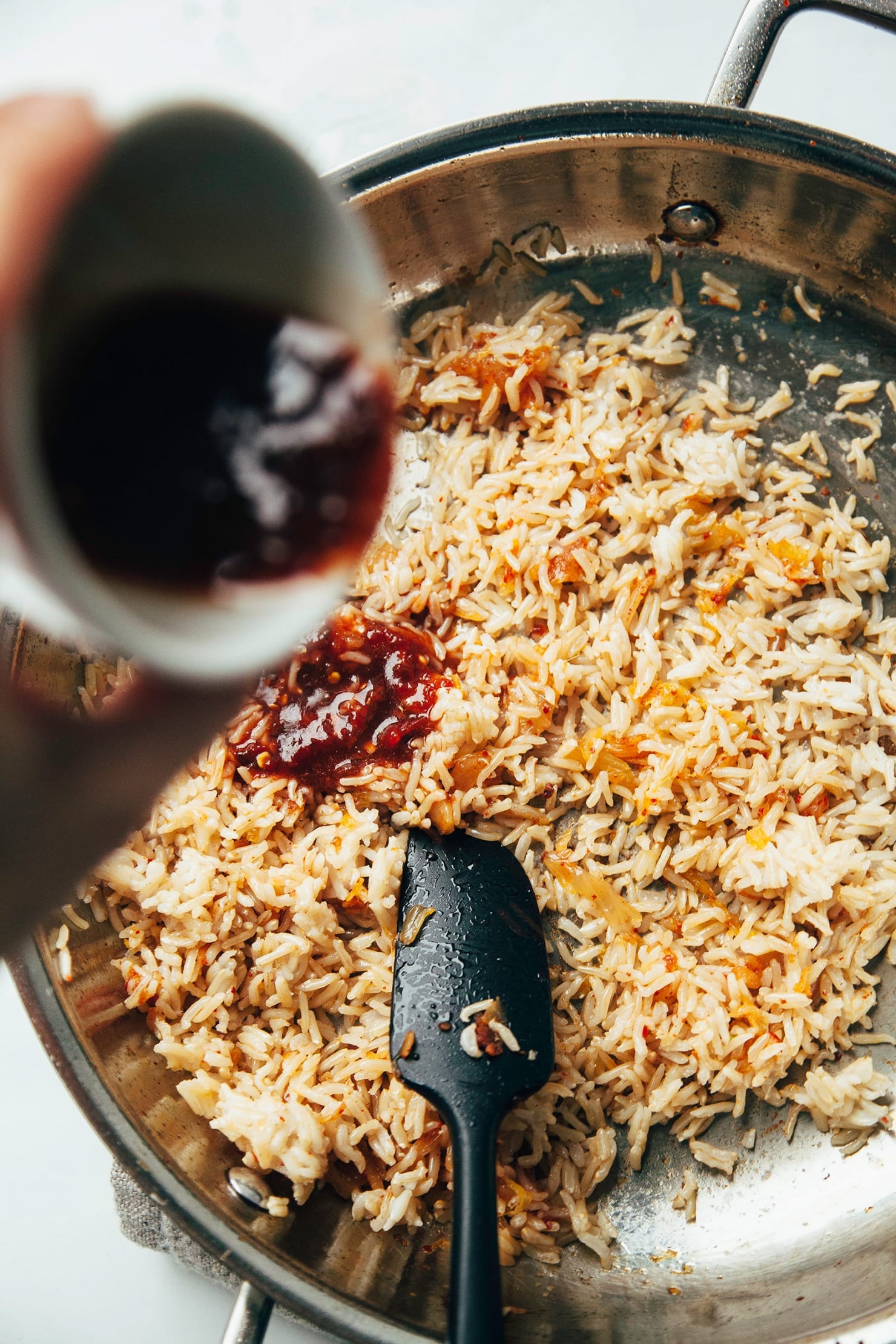 Vegan Kimchi Fried Rice with Smoky Tempeh & Broccoli The First Mess