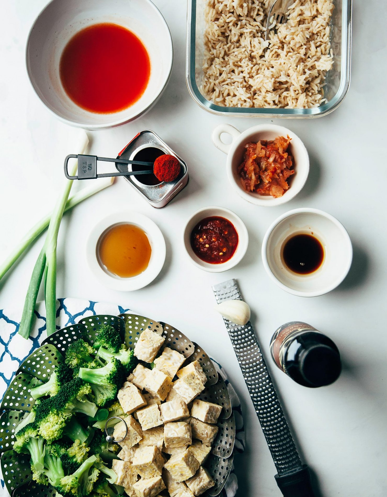 Vegan Kimchi Fried Rice with Smoky Tempeh & Broccoli The First Mess