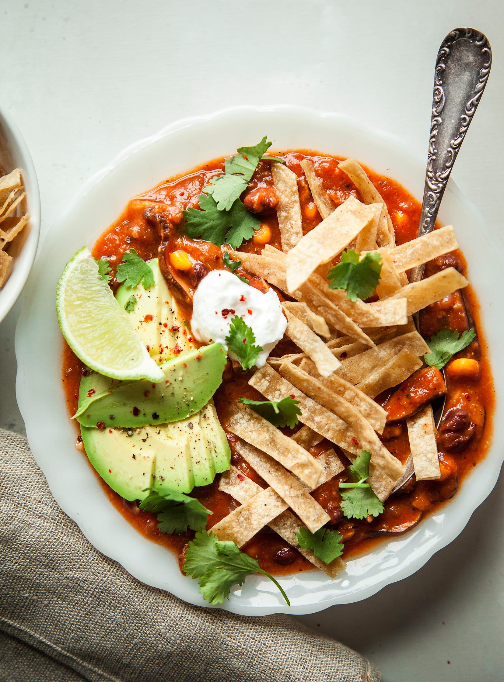 Smoked Chicken Tortilla Soup with Chipotle - Vindulge