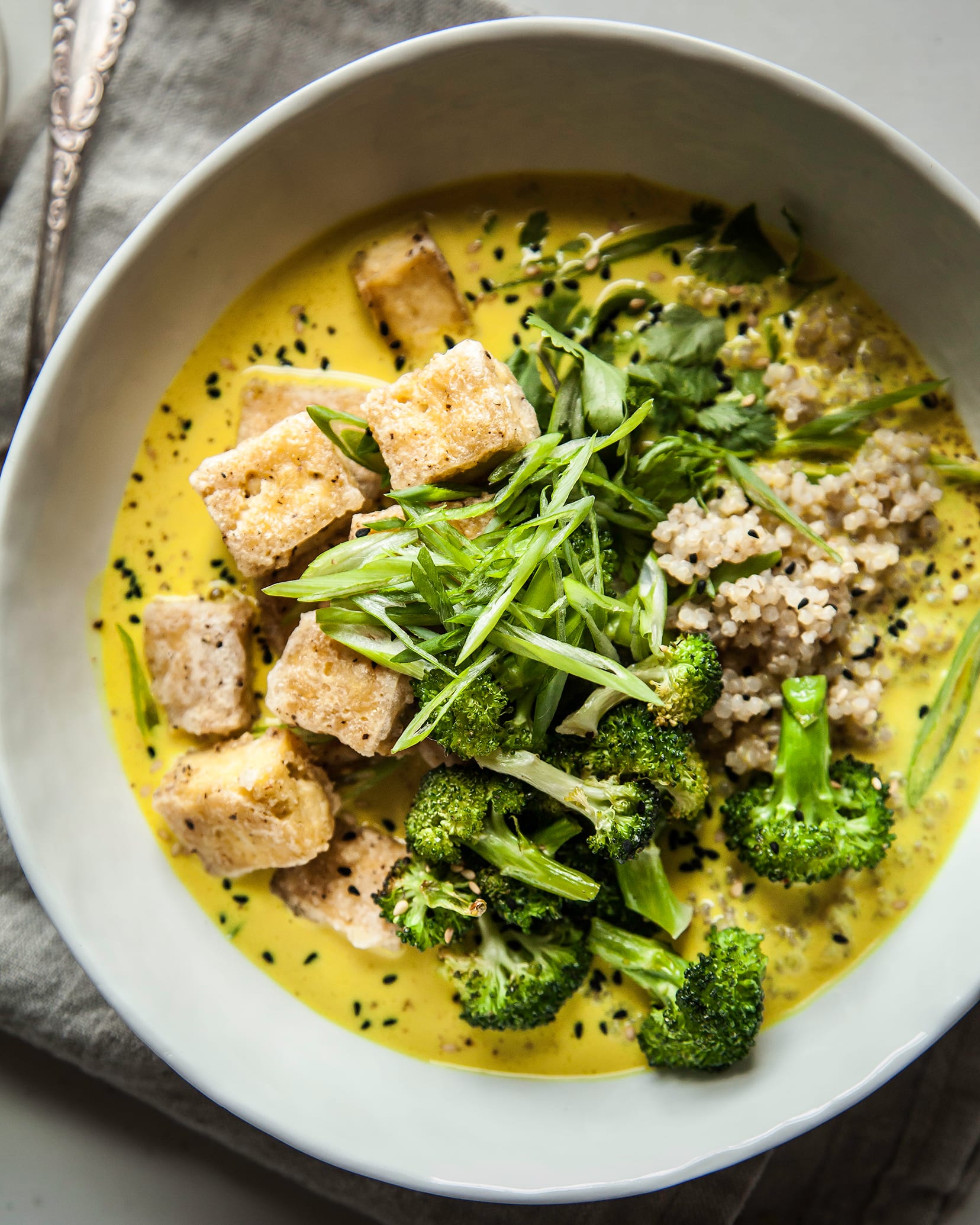 Vegan Chicken Noodle Soup (With Tofu, Kale and Mushrooms)! - PlantYou