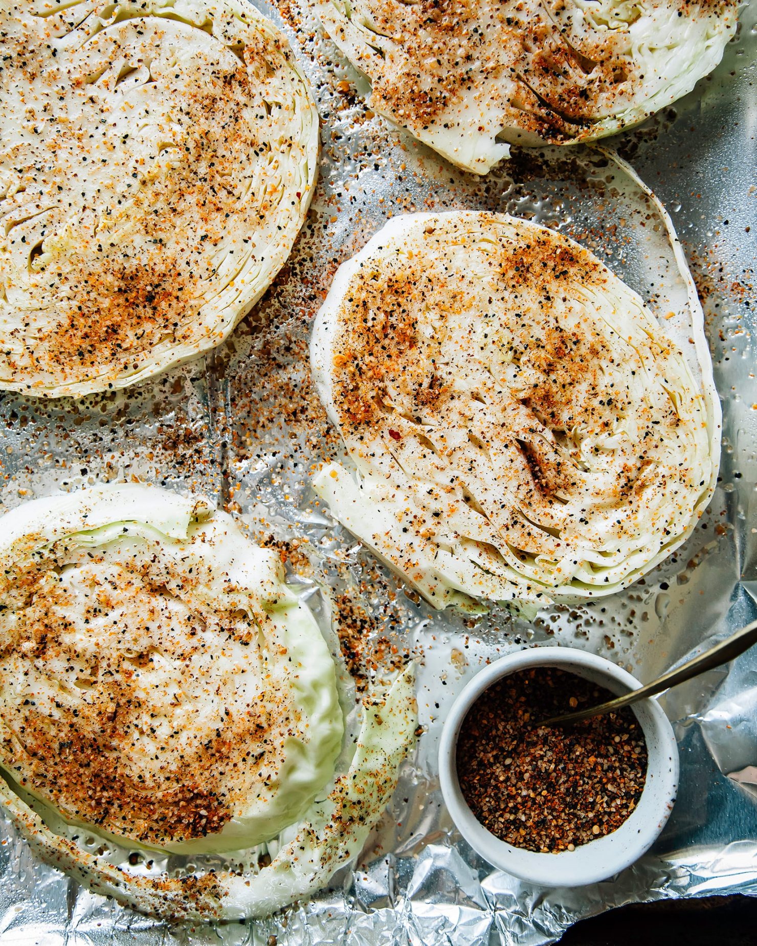 Grilled Cabbage Steaks with Jalapeño Chimichurri Lentils The First Mess