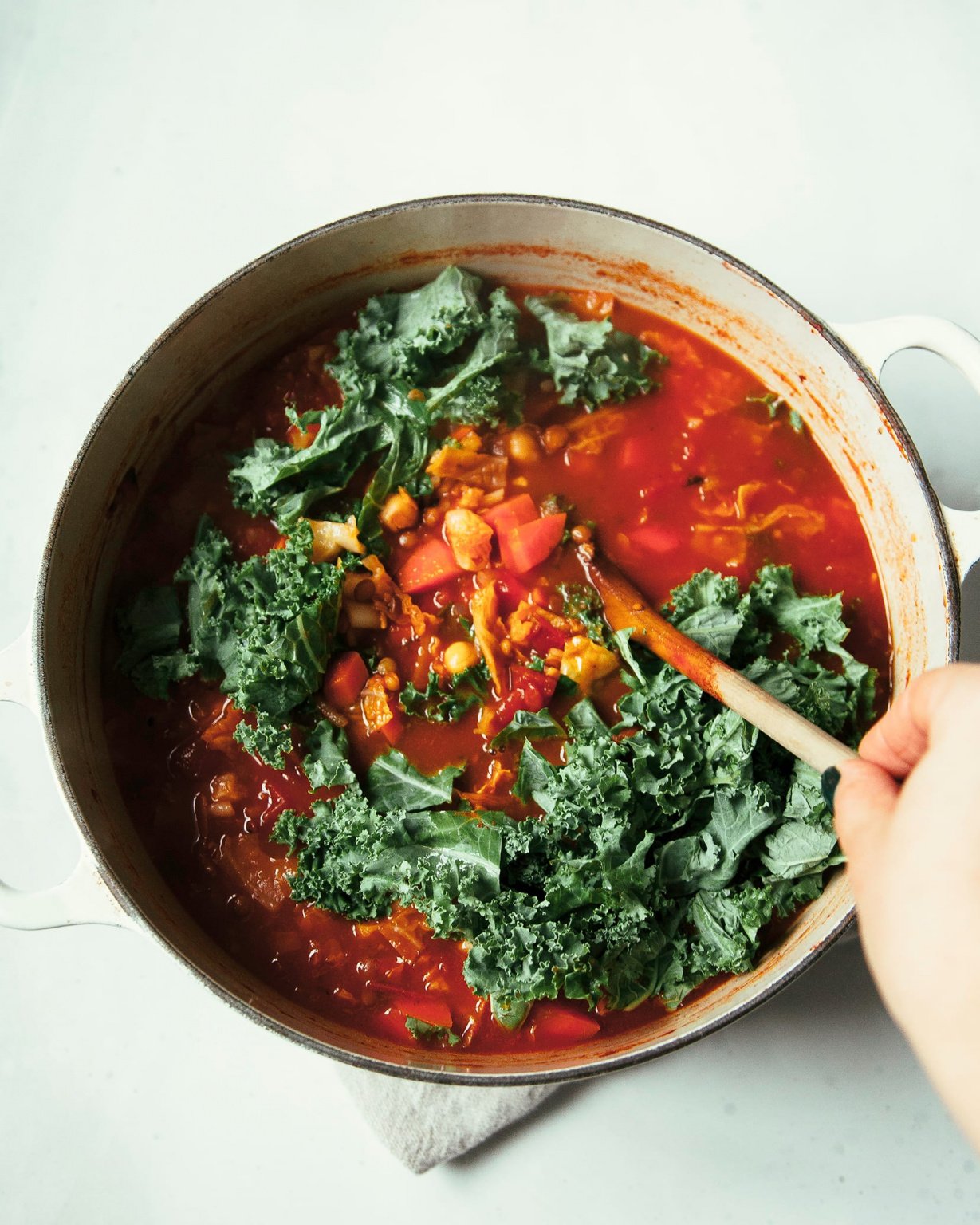 Smoky Chickpea, Cabbage & Lentil Stew with Kale The First Mess