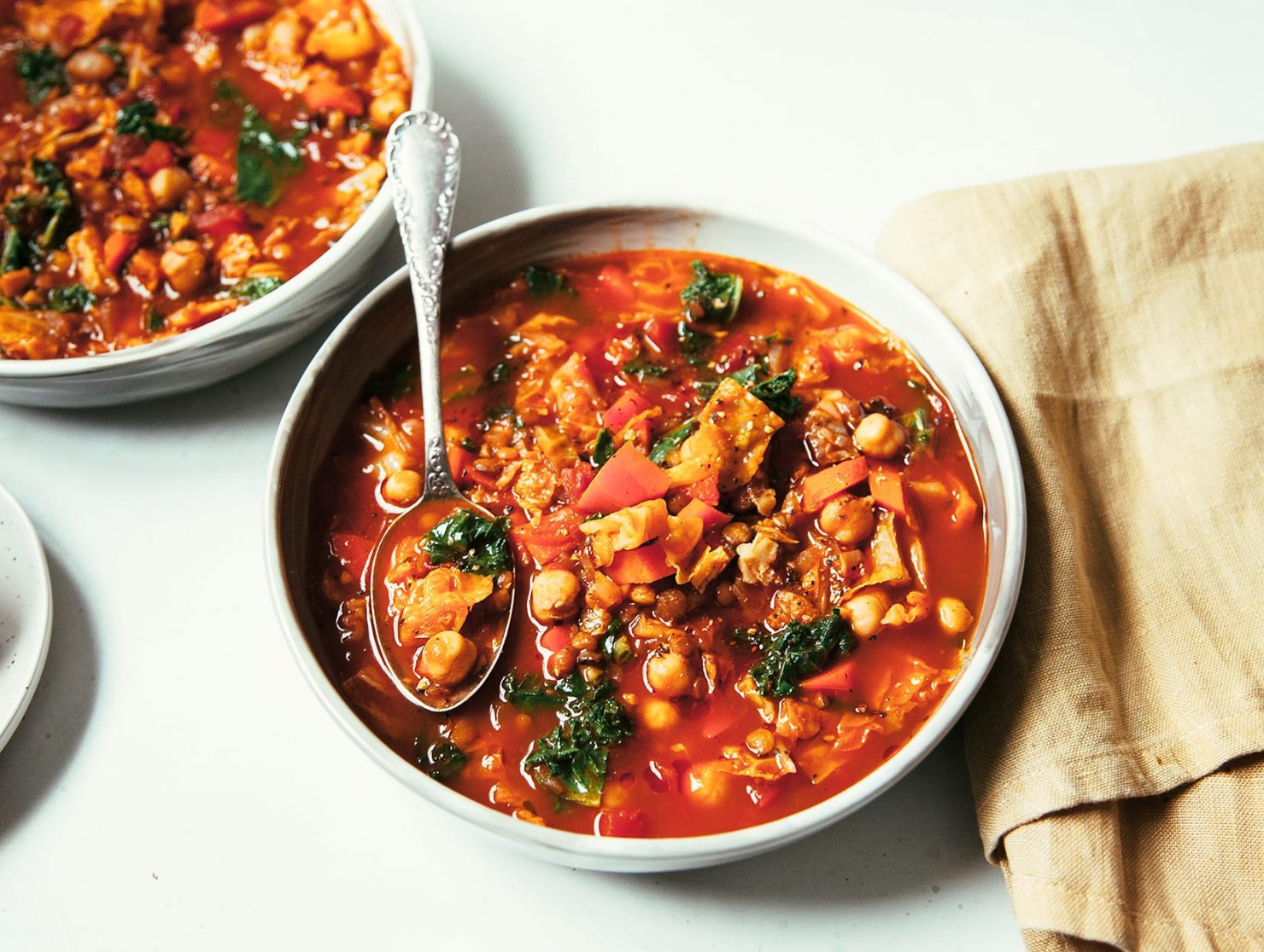 Smoky Chickpea, Cabbage & Lentil Stew with Kale The First Mess