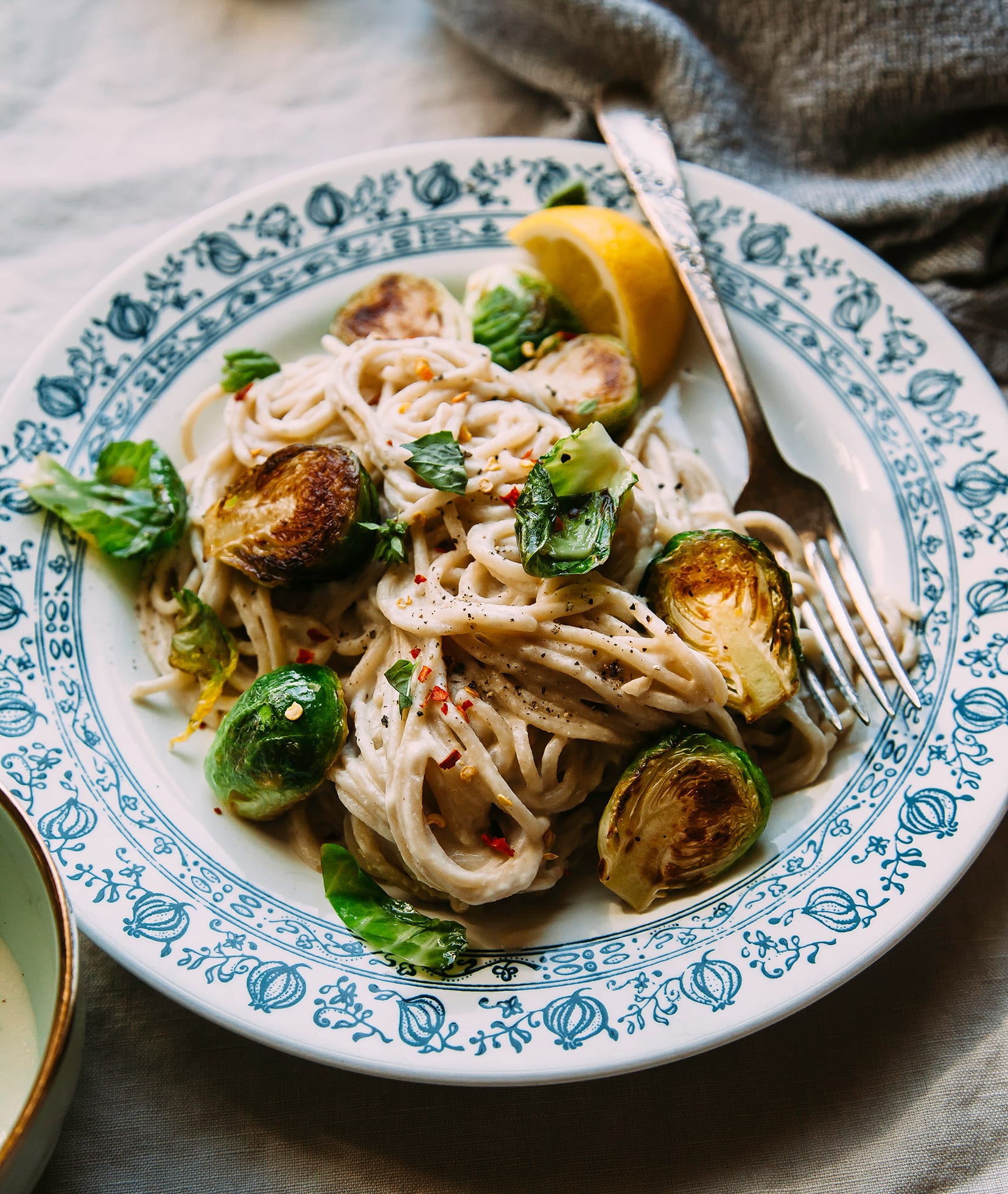 Creamy Miso Pasta Recipe With Pecans {Vegan} - Lavender & Macarons