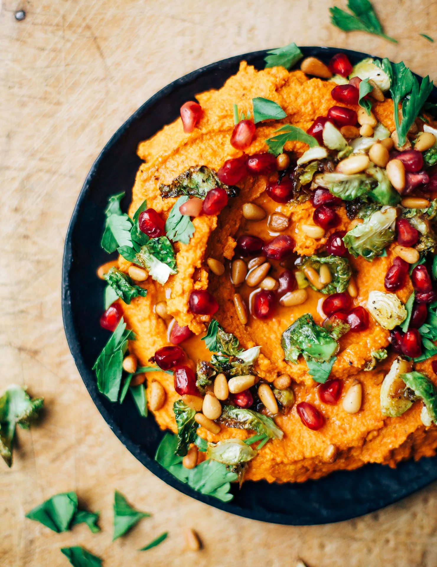 Roasted Carrot Harissa Dip with Chickpeas The First Mess