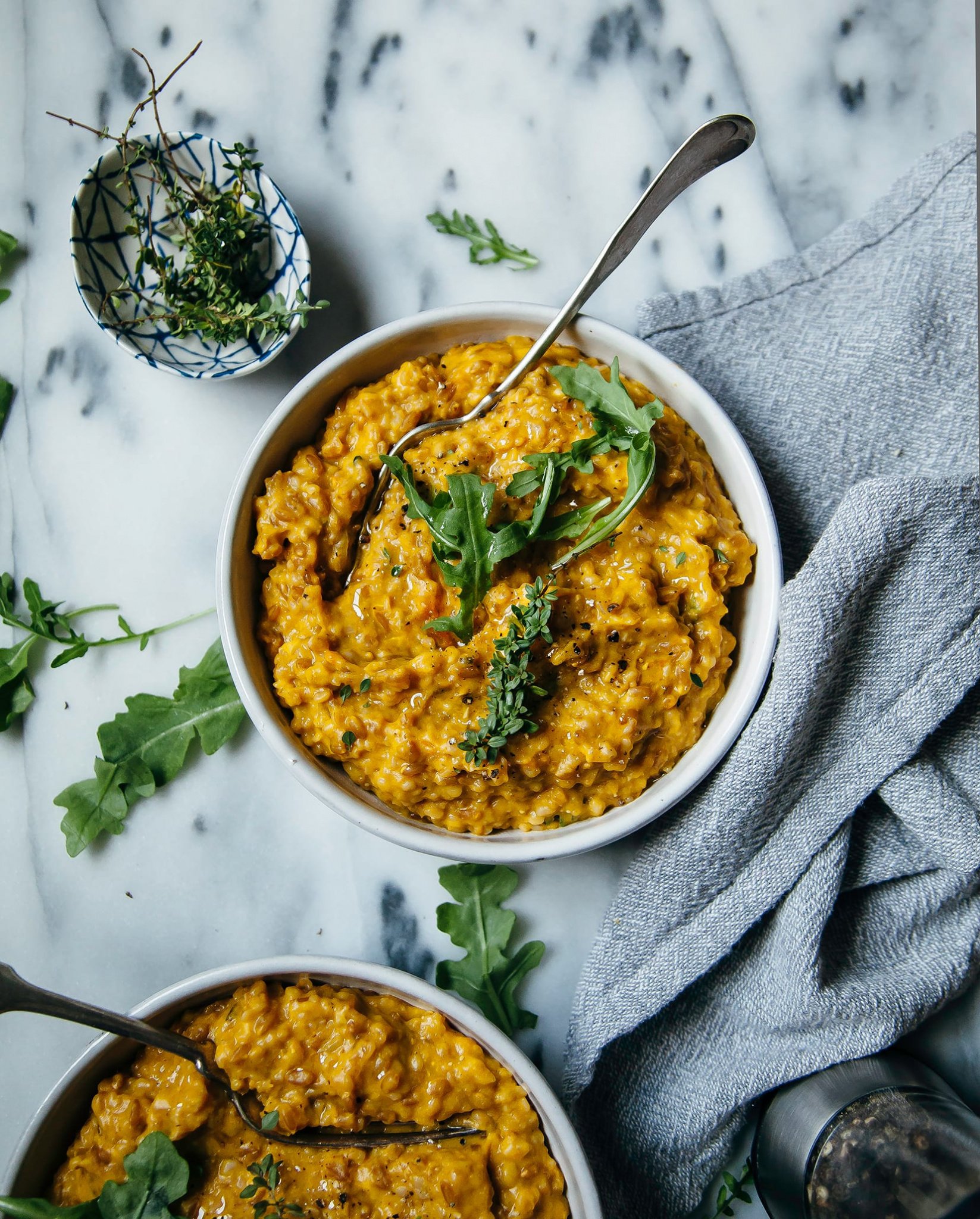 Creamy Vegan Farrotto with Butternut Squash (dairyfree) The First Mess