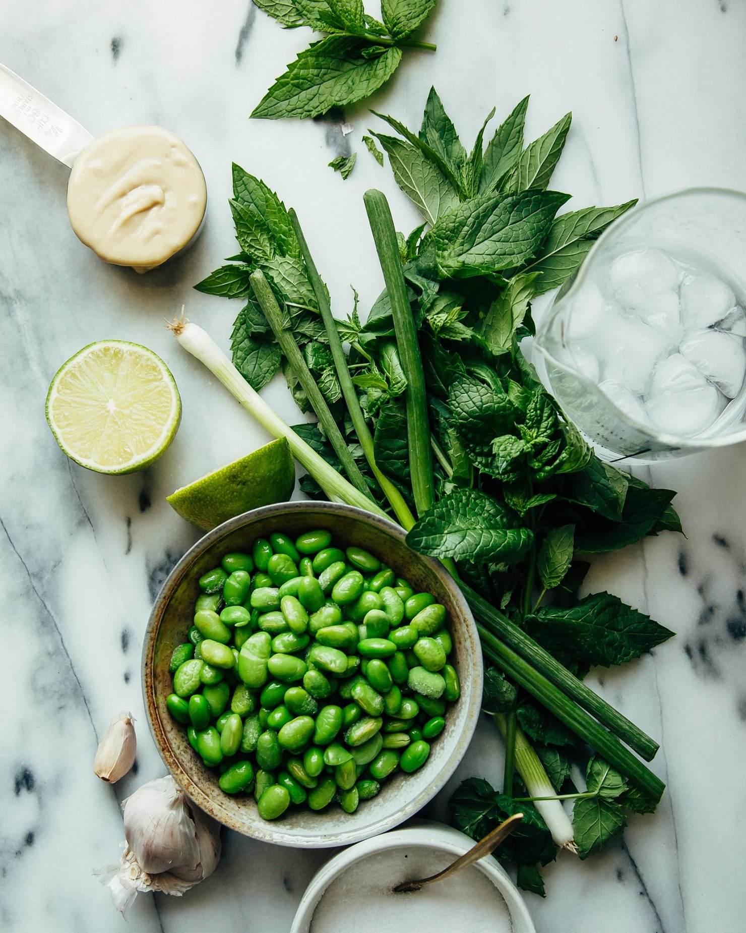 Edamame Dip with Jalapeño, Mint & Lime The First Mess