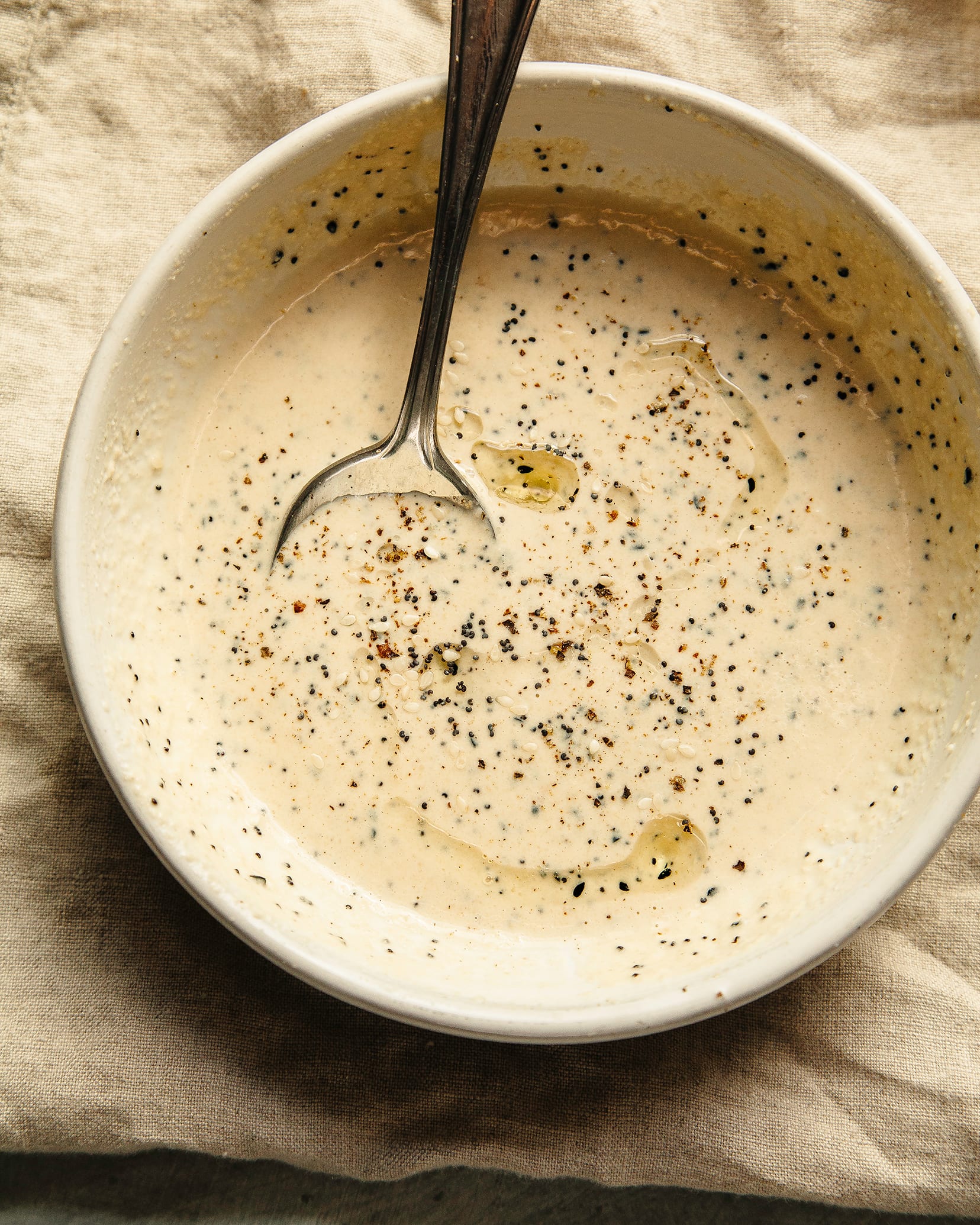 Everything Bagel Tahini Sauce (vegan, dairy-free recipe)