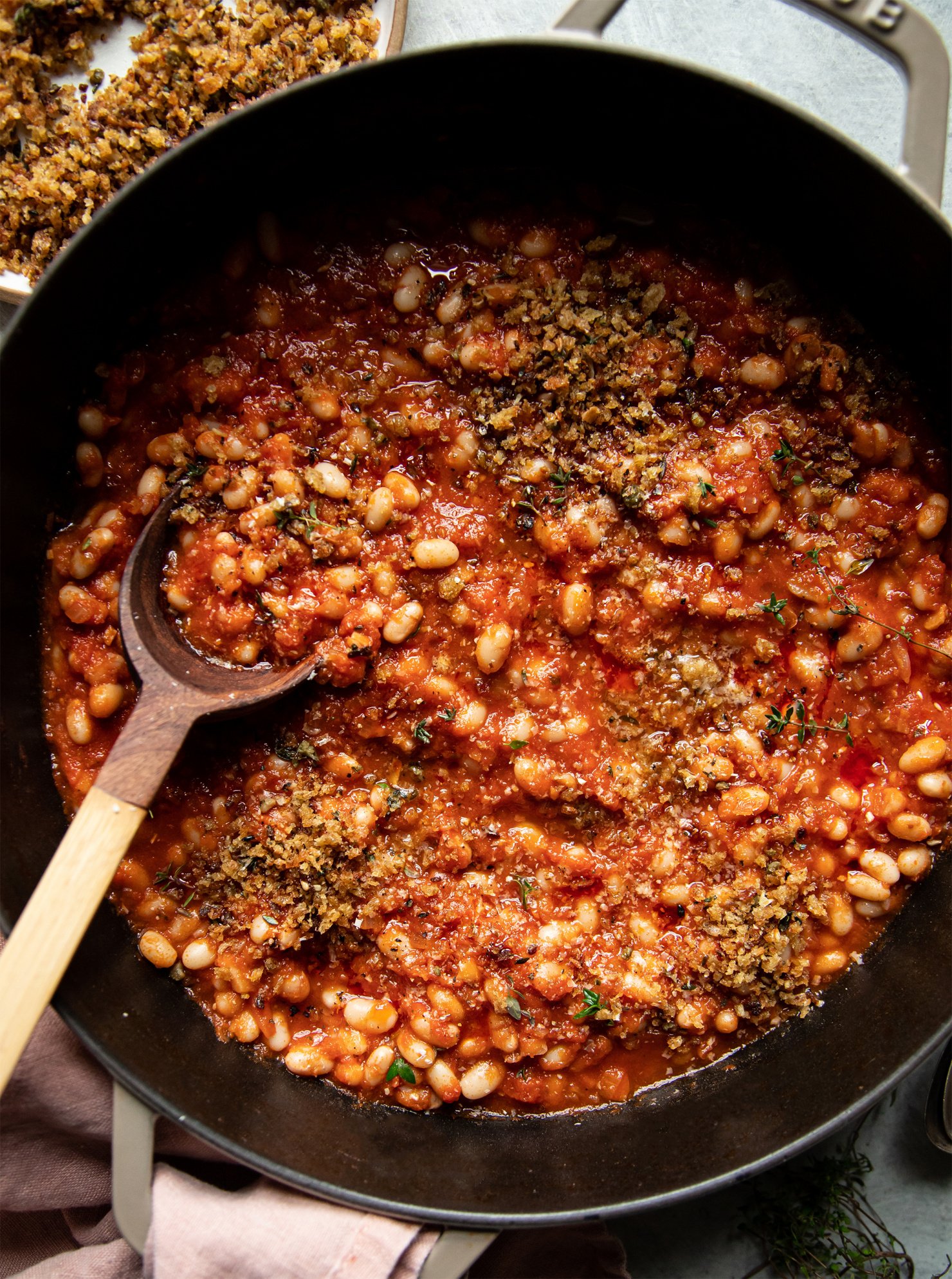 Jammy Sun Dried Tomato White Beans with Breadcrumbs The First Mess