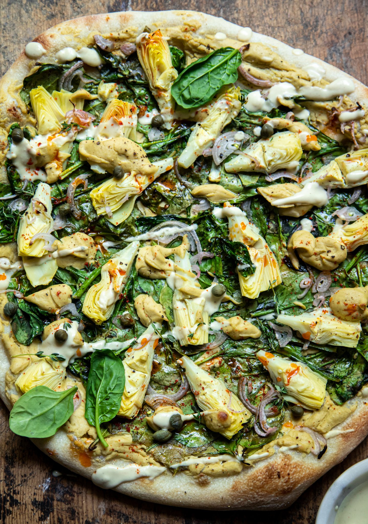 Vegan Spinach Artichoke Pizza (dairyfree!) The First Mess