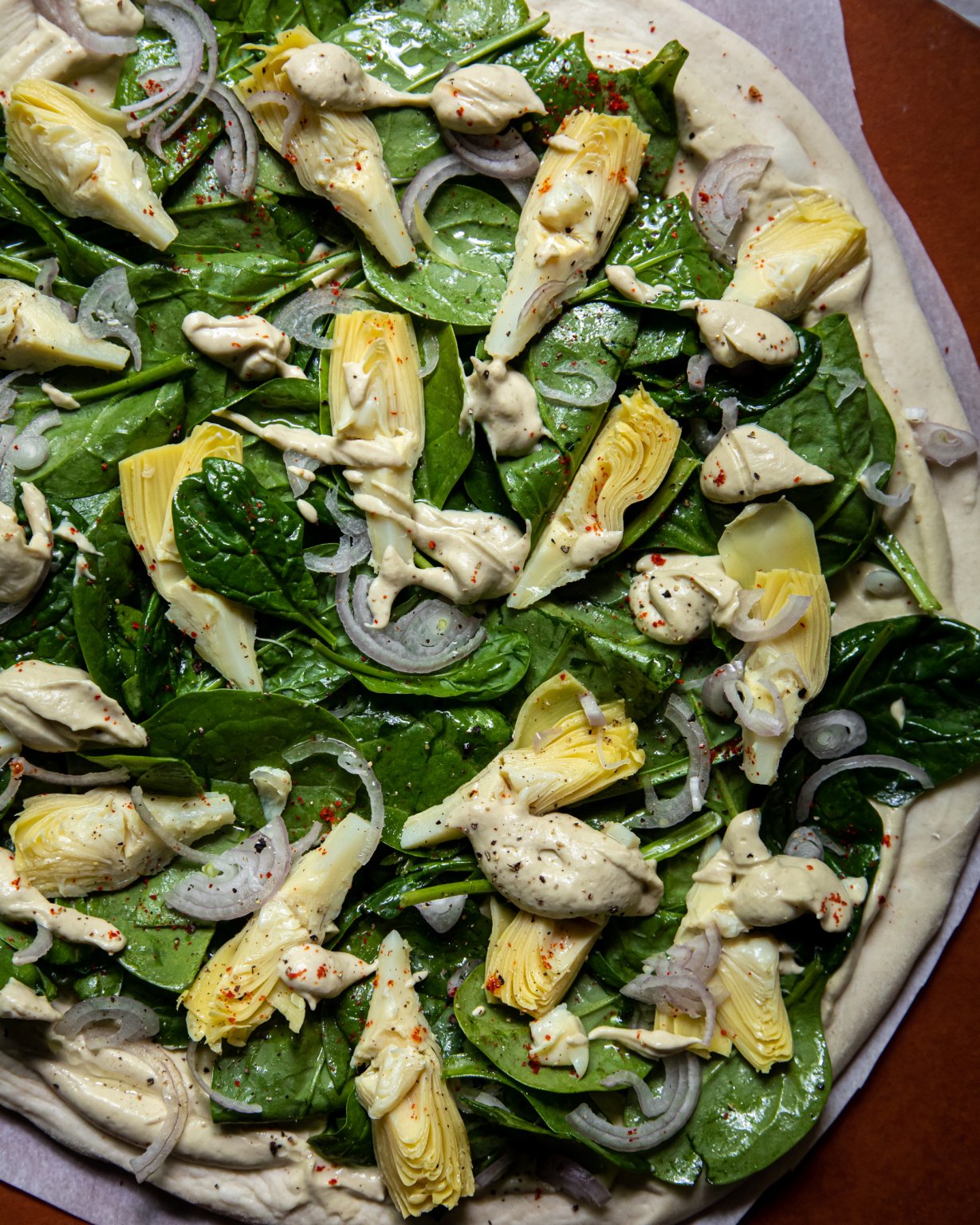 Vegan Spinach Artichoke Pizza (dairyfree!) The First Mess
