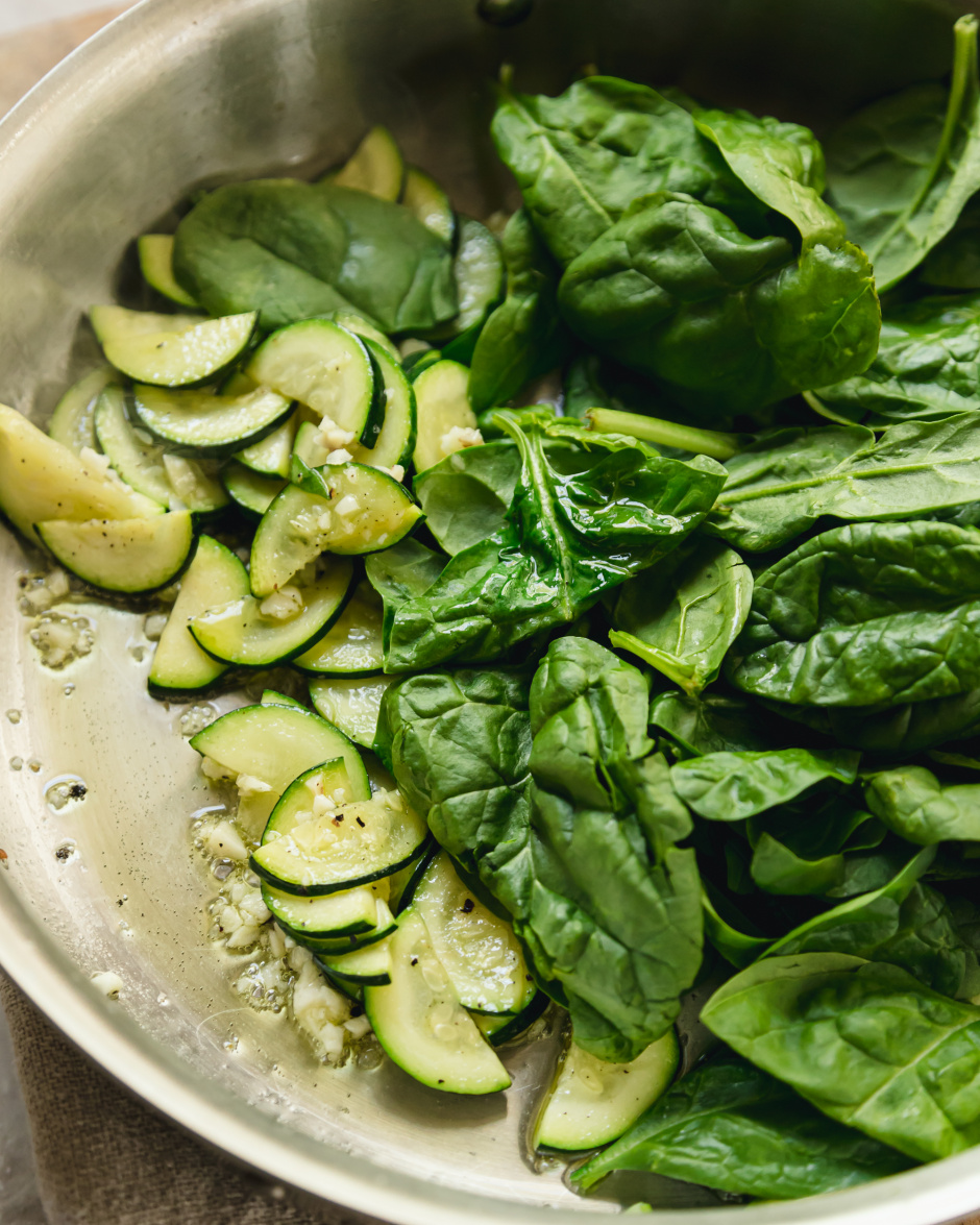 Creamy Vegan Spinach and Mushroom Pasta | The First Mess