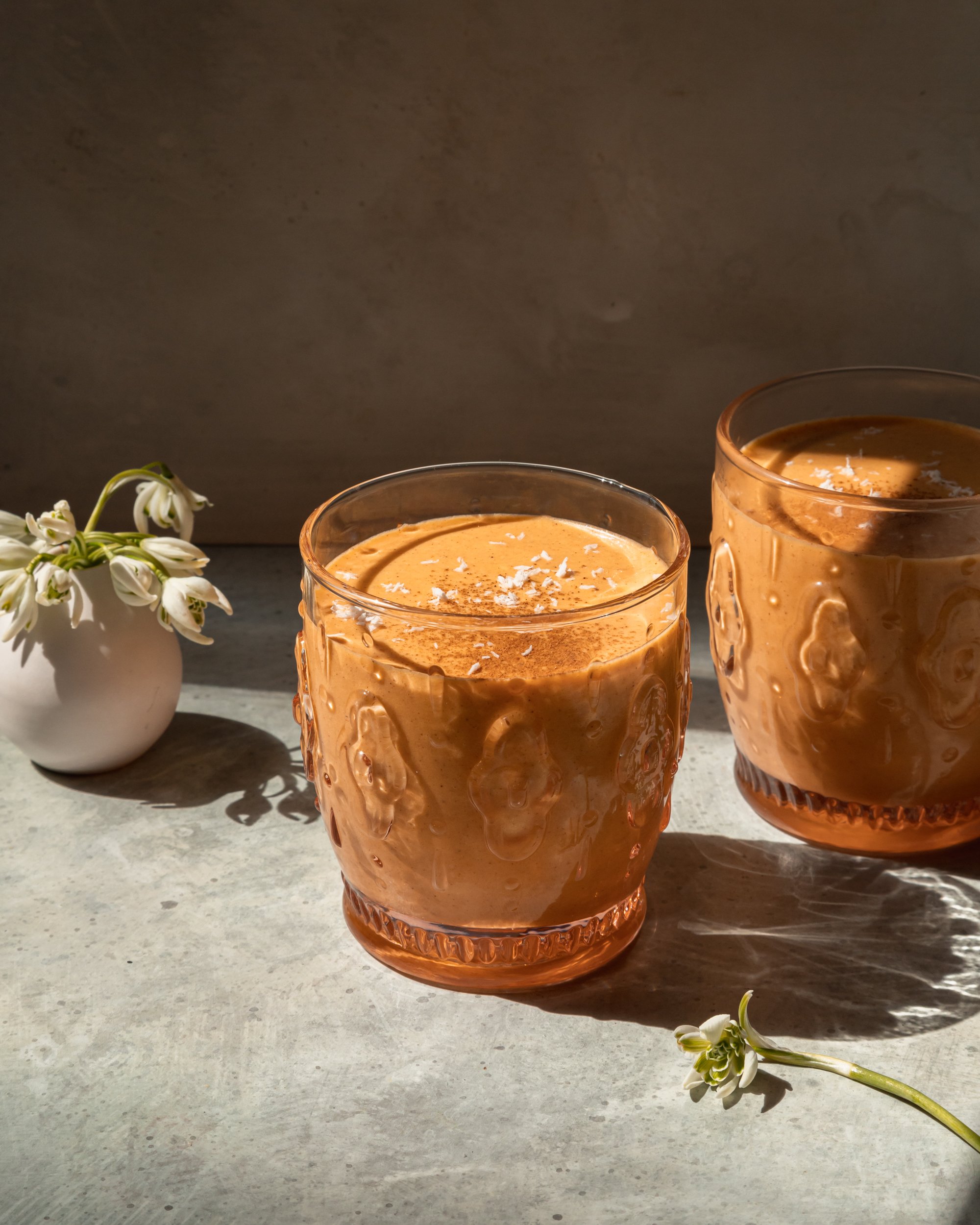 Fall Floral Glass Can Cup, Iced Coffee Cup, Smoothie Glass, Fall