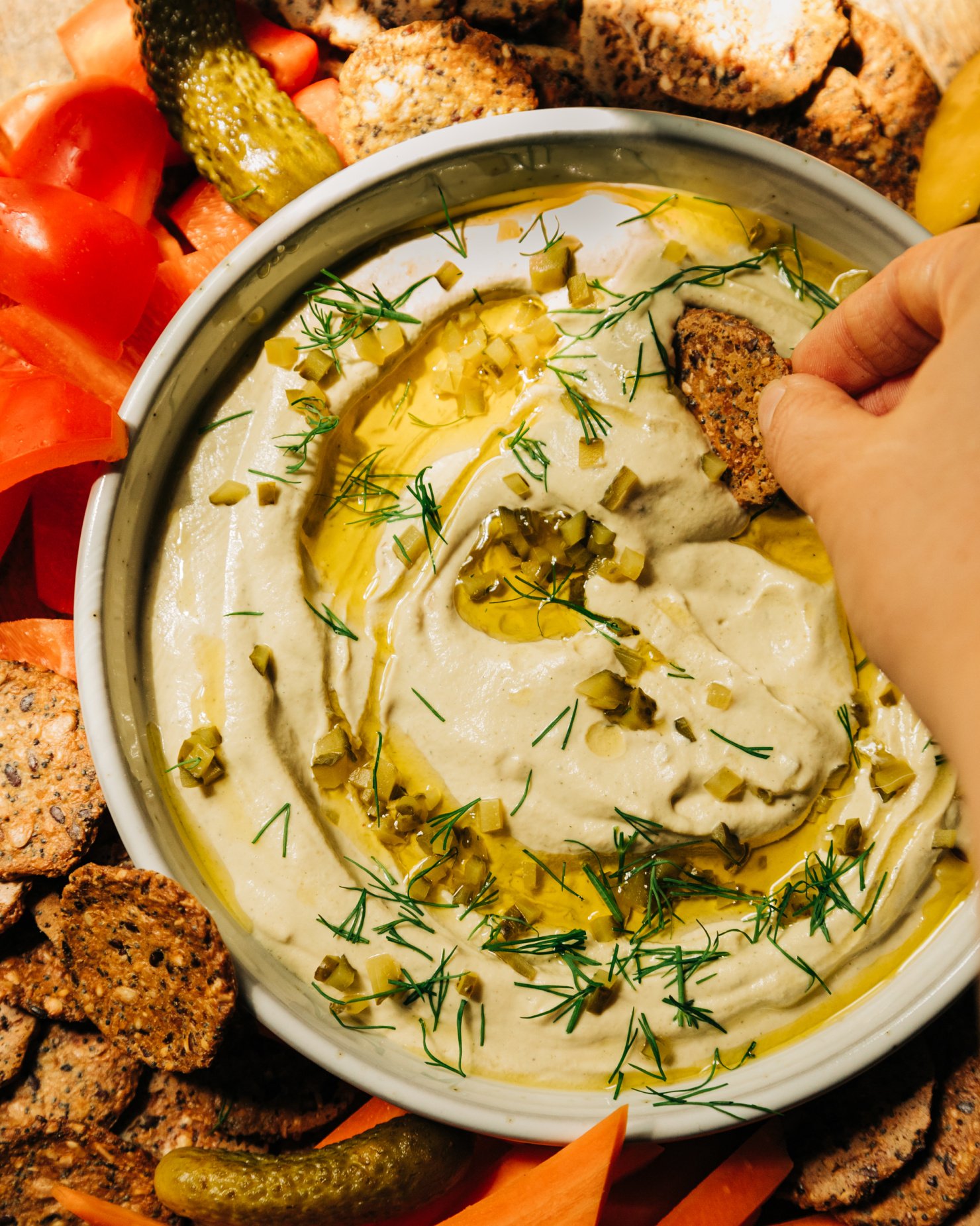 Vegan Dill Pickle Dip Recipe The First Mess