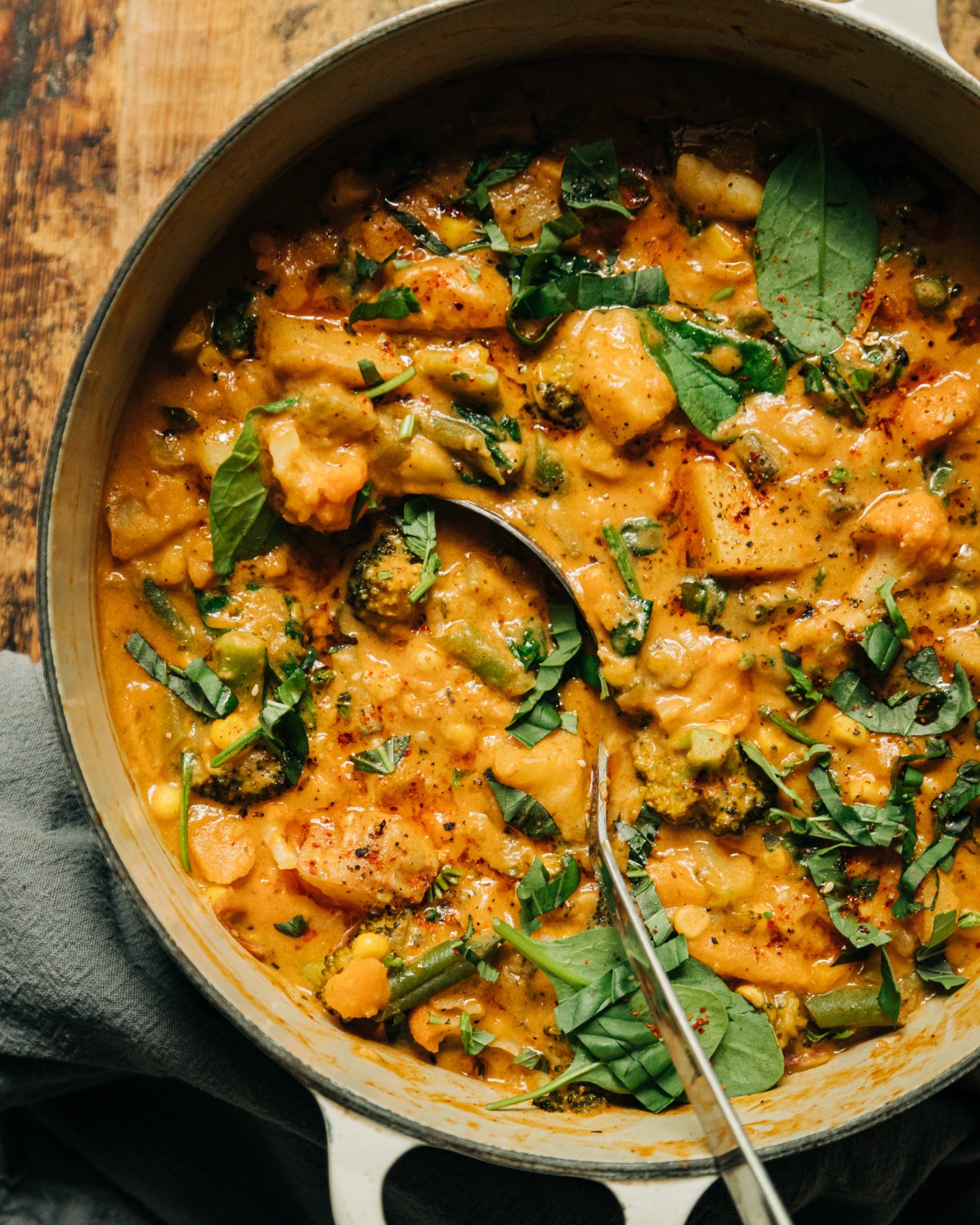 Creamy Vegan Vegetable Stew with Sun Dried Tomatoes The First Mess