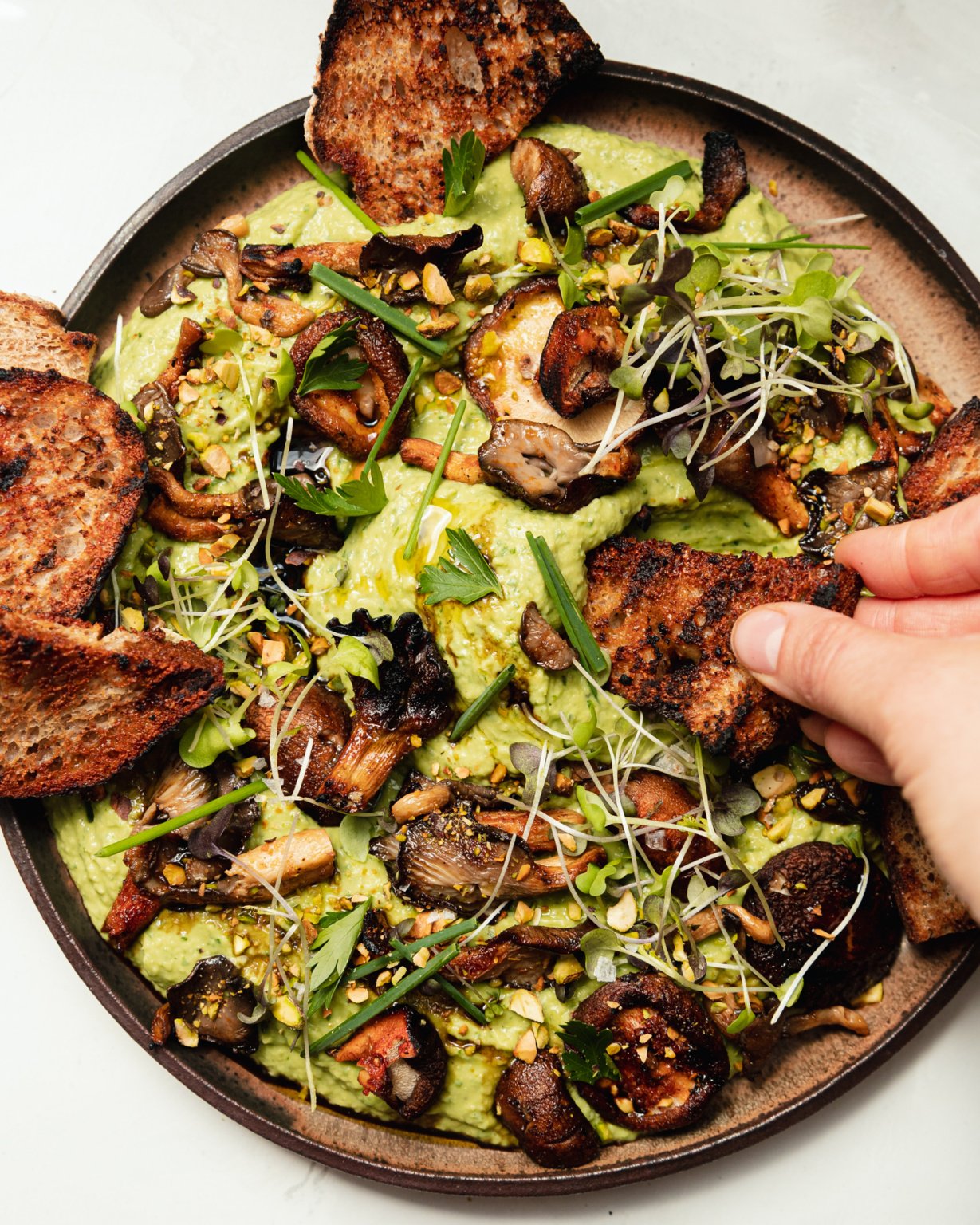 Herby Whipped White Beans with Smoky Mushrooms The First Mess