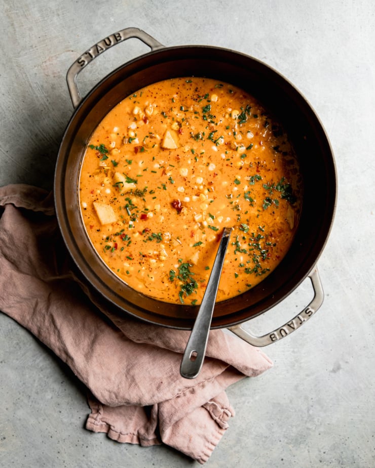 Corn Soup with Fresh Herbs