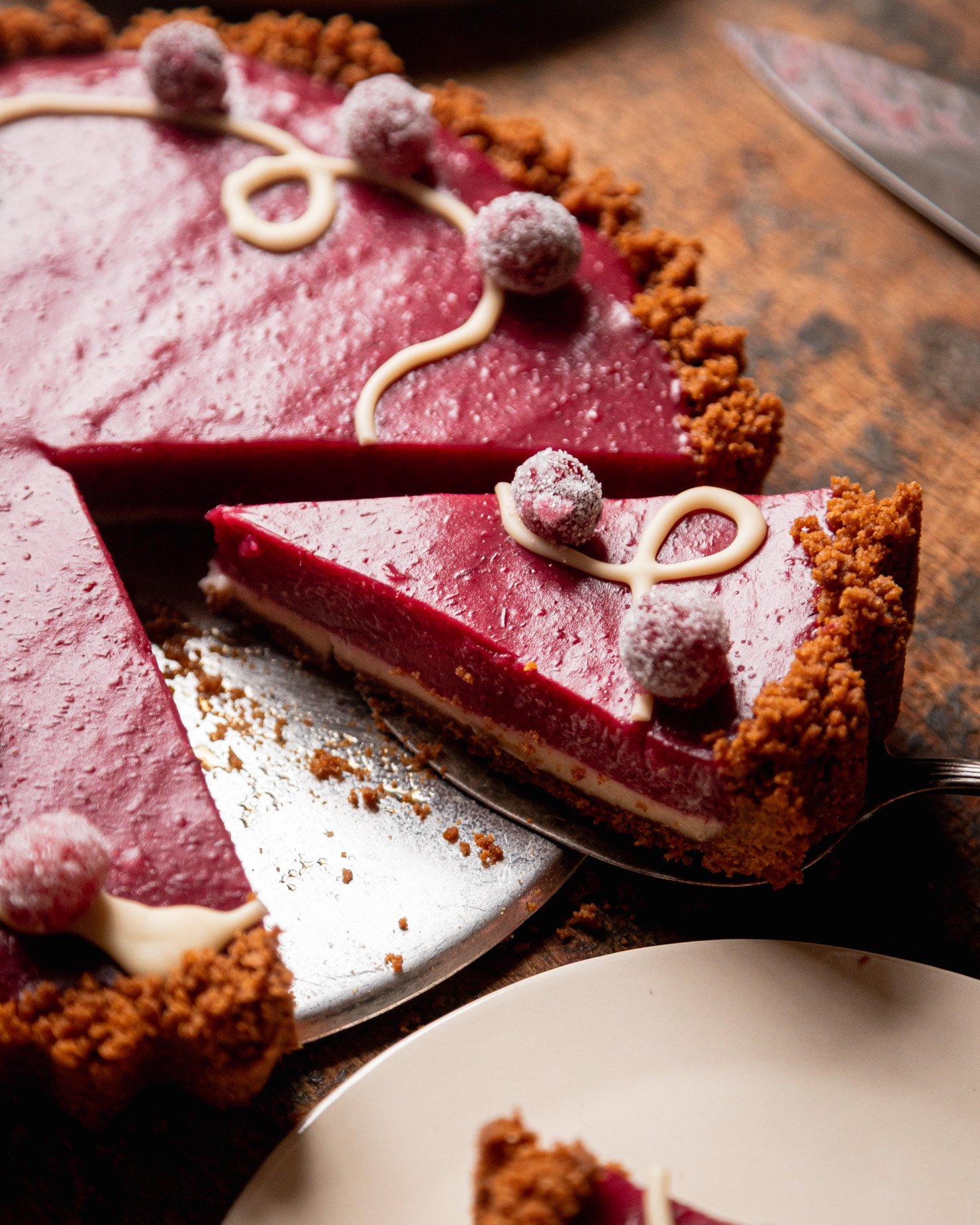 No-Bake Vegan Cranberry Tart with White Chocolate | The First Mess